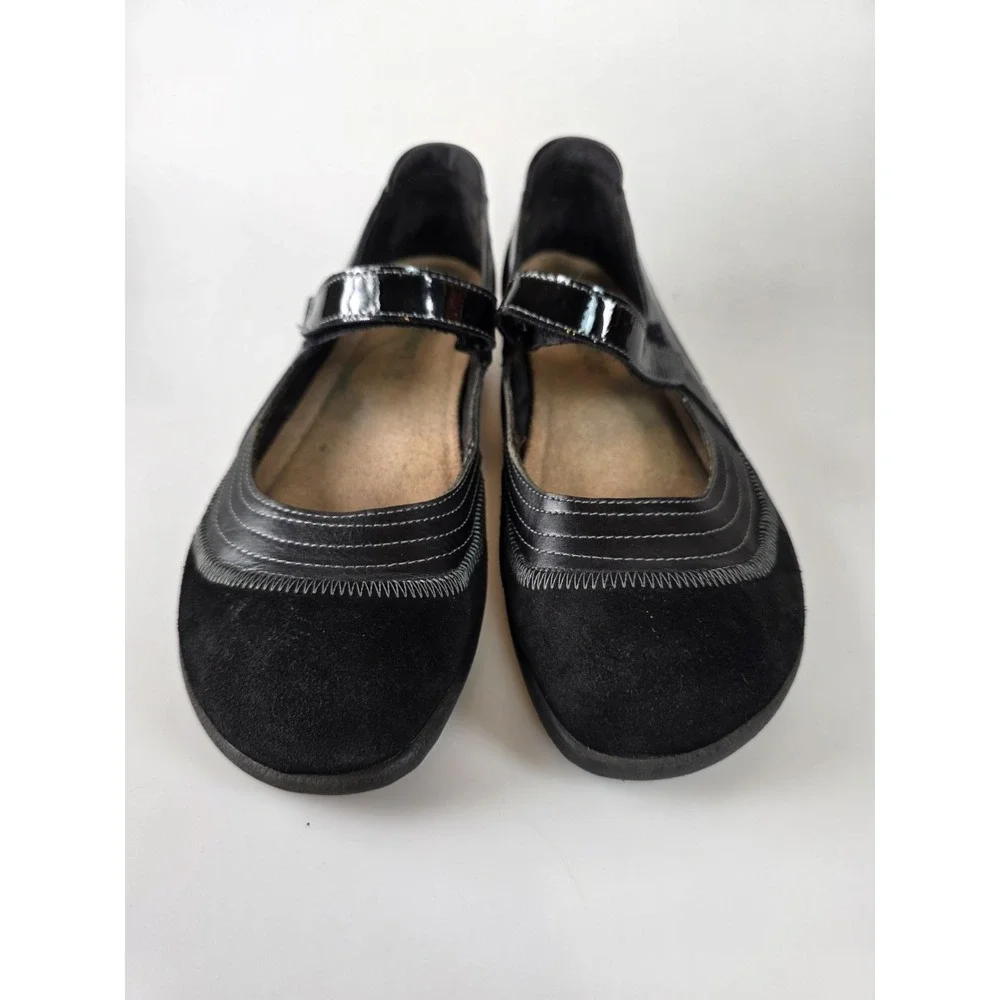 Naot Kirei Mary Jane Black Suede Leather Comfort Shoes Womens 39 US8/8.5